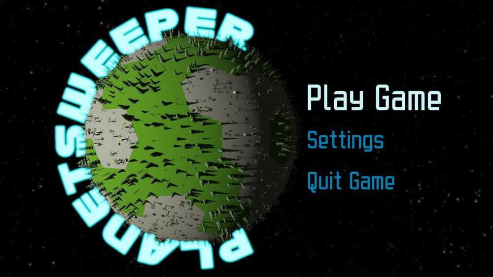 PlanetSweeper menu system